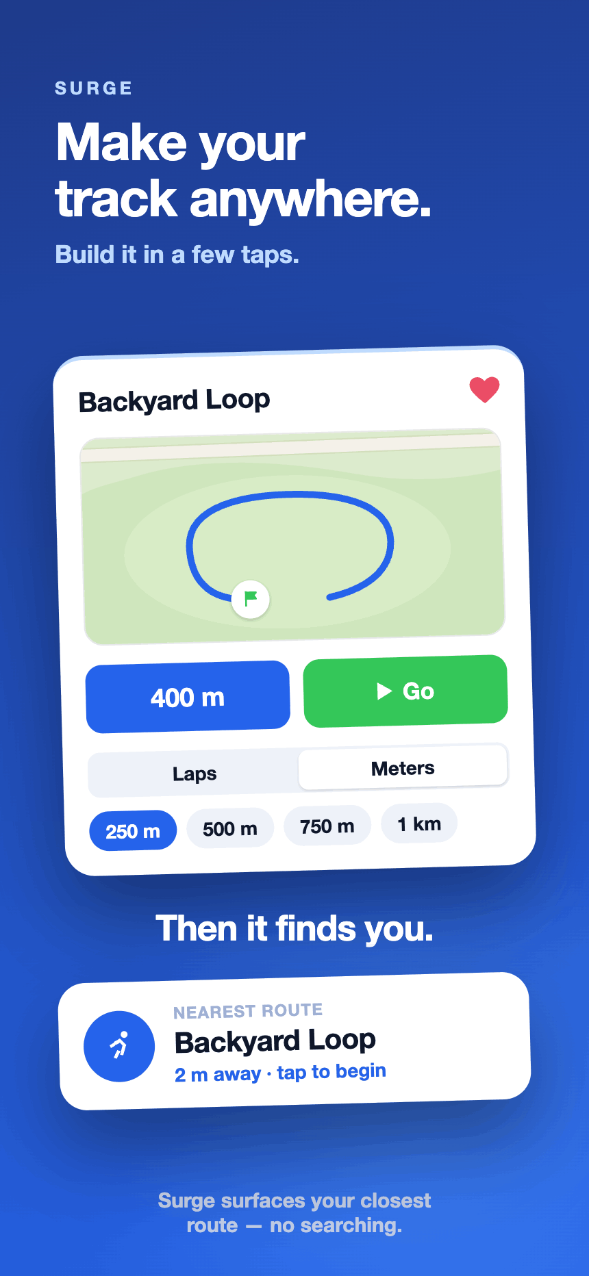 surge15 route building marketing screenshot